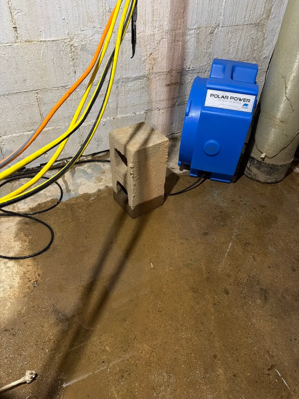 Basement water extraction in Maple Glen Indiana home